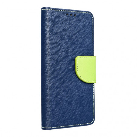 Samsung Galaxy M22 Wallet Cases Fancy Book Navy / Lime
